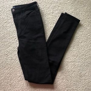 Ultra high rise black skinny jeans